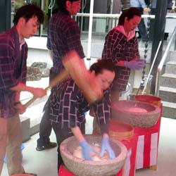 介護施設もちつき大会画像